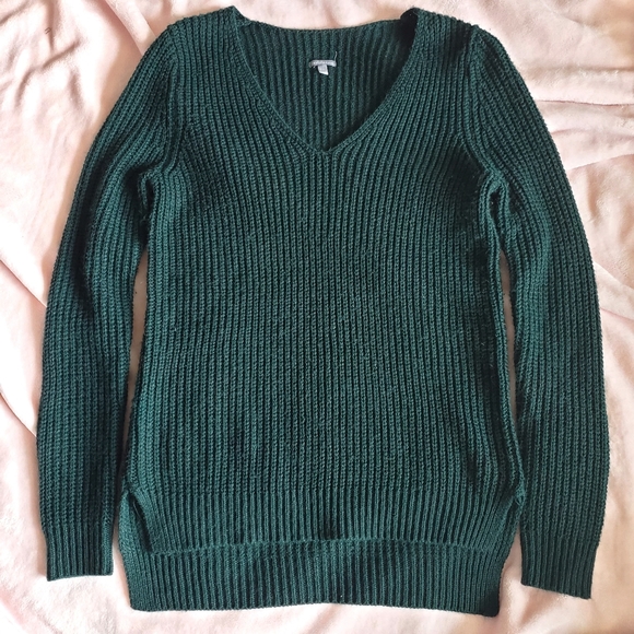 charlotte russe emerald green sweater - Picture 1 of 4
